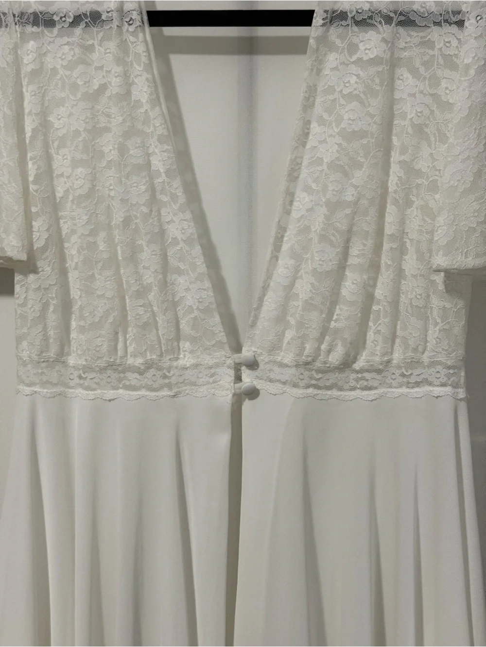 Vintage White Lace Maxi Duster (Size S)
